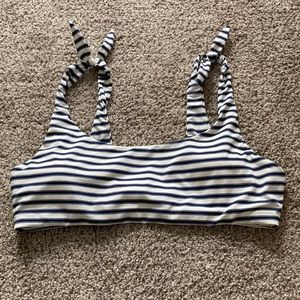 Carve Designs Swim Top in Dash Stripe pattern